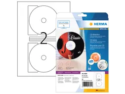 Herma 4850 Inkjet CD-etiketten A4 Ø 116mm mat Wit 50 stuks