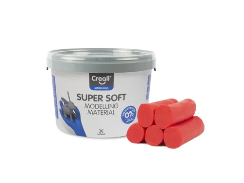 Klei Creall supersoft rood 1750gram
