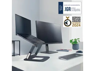 Leitz Ergo Laptopstandaard verstelbare multihoek Grijs - 16