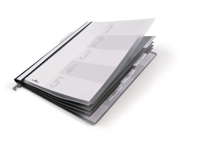 Personeelsmap met hangrail A4 2555 Grijs 5 vaks