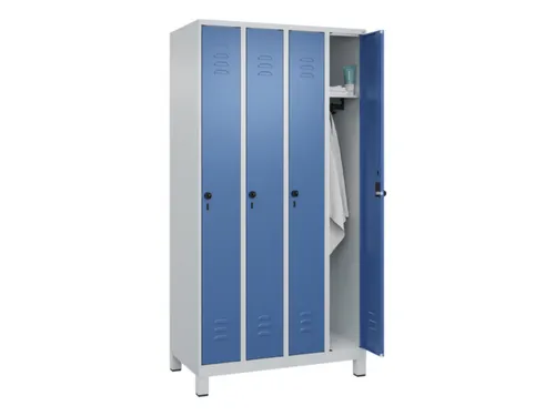 locker,HxBxD 1950x1000x500mm,4vak,vak B 250mm,draaigrendel,voeten