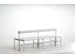 banc double,HxLxP 770x2000x725mm,barres alu
