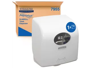 Handdoekroldispenser Kimberly Clark Aquarius Slimroll wit 7955 - 2