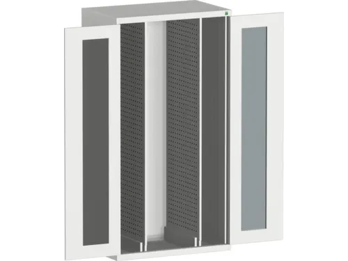 verticale kast,HxBxD 2000x1050x650mm,vensterdeur,2uittrekwanden