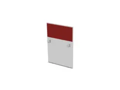 baliepaneel,v. bureau,aanbouw rechts,B 800mm,Bl-wit,BN4011-rood