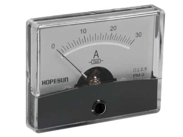 Analoge Paneelmeter Voor DC Stroommetingen 30A CC / 60x47mm