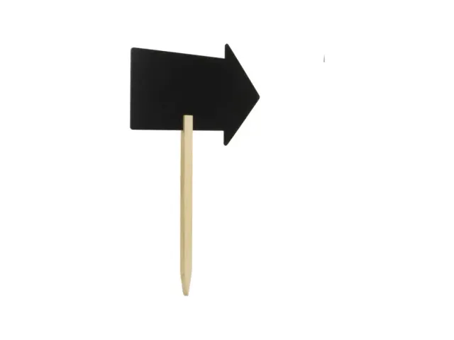 Ardoise Securit flèche 440x270mm avec pic en bois