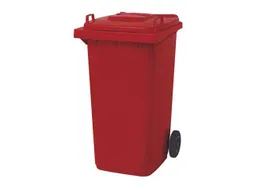Vuilcontainer PE 240 liter HxBxD 1100x580x740mm met wielen rood