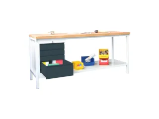 werkbank,HxBxD 900x2000x700mm,onderstel/romp RAL7035,front RAL7016 - 2