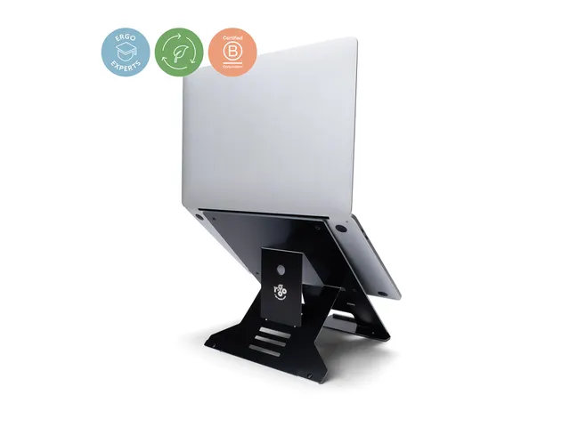 Laptopstandaard R-Go Riser Documenthouder Zwart