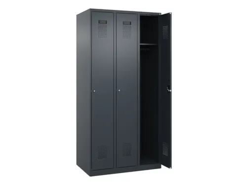 locker,HxBxD 1850x900x500mm,3vak,vak B 300mm,cil.-slot,staand op vloer