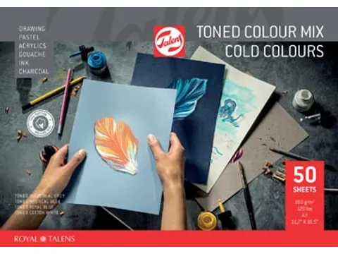 gekleurd tekenpapier, koude kleuren, ft A3 180g