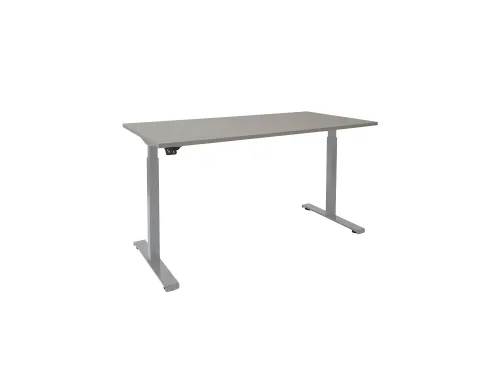 Elektrisch Verstelbaar Bureau Licht grijs 2 Motoren 160x80cm Frame Alu