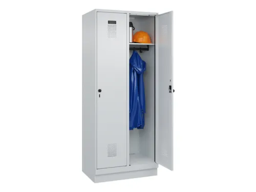 locker,HxBxD 1950x800x500mm,2vak,vak B 400mm,draaigrendel,sokkel