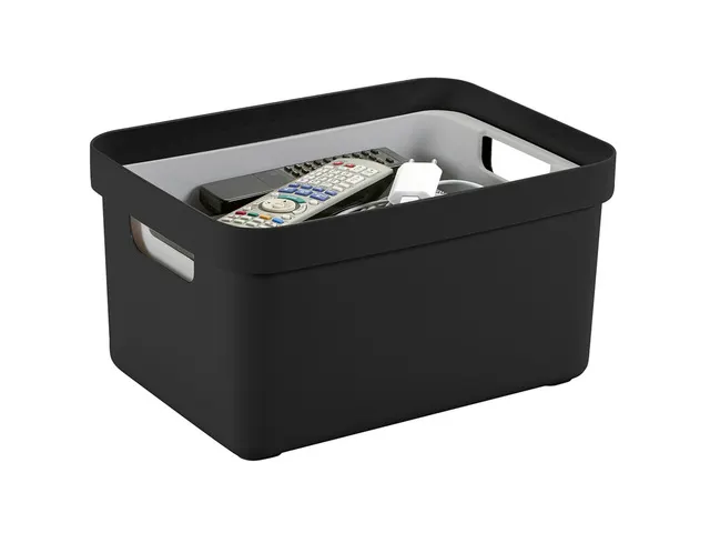 Sigma Home opbergbox 13L zwart - 35x24,6x18,3cm