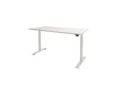 Dextro Basic Zit-sta Bureau Elektrisch 160x80 Krijtwit 25mm Wit