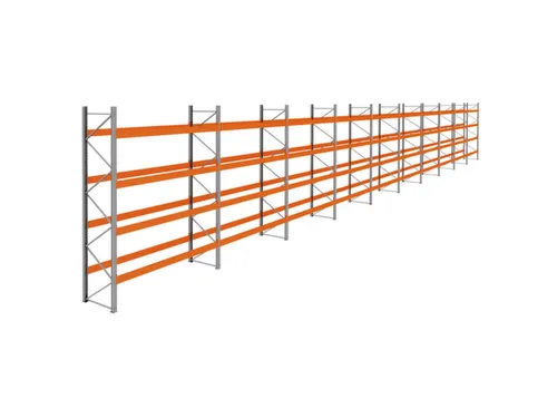 palletstelling,basis+9xaanbouw,HxBxD 4620x37100x1100mm,vakl. 3400kg