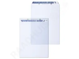Mailingsenvelop Raadhuis 235x310mm transparant met plakstrip krimp a 5
