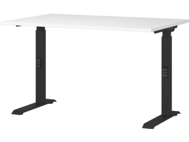 In hoogte verstelbaar bureau,HxBxD 680-910x1200x800mm,blad wit