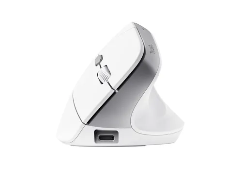 Muis Trust ergonomisch BAYO II draadloos wit 25398