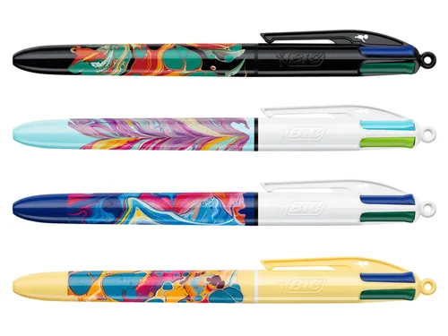 Balpen BIC 4kleuren Message Display à 30 stuks