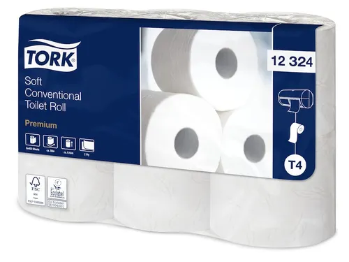Tork 12324 Premium Toiletpapier Rol T4 2-Laags 396 vel Wit