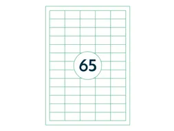 Etiket Rillstab 38x21.2mm Wit 6500 Stuks