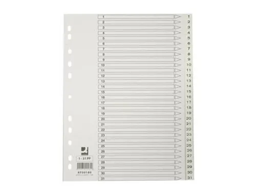 Tabbladen PP Set 1-31 Met Indexblad A4 11-Gaats Wit Personaliseerbaar