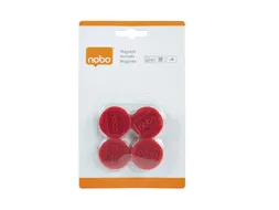 Magneet Nobo 30mm rood 4 stuks
