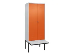 armoire vestiaire noir et blanc HxlxP 2120x800x815mm 2compart.