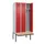 locker met bank,voor scheiding van kleding,HxBxD 2120x900x815mm,3vak