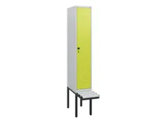 locker met bank,HxBxD 1950x300x815mm,1vak,vak B 300mm,draaigrendel