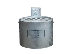 Asbak Rond 4 liter 135x200mm Binnen/Buitengebruik Wandmontage Verzinkt