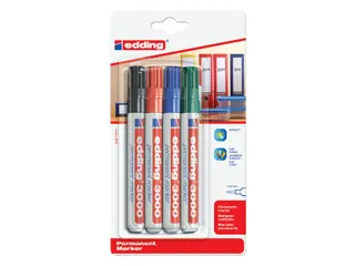 Viltstift edding 3000 rond assorti 1.5-3mm blister à 4st - 1