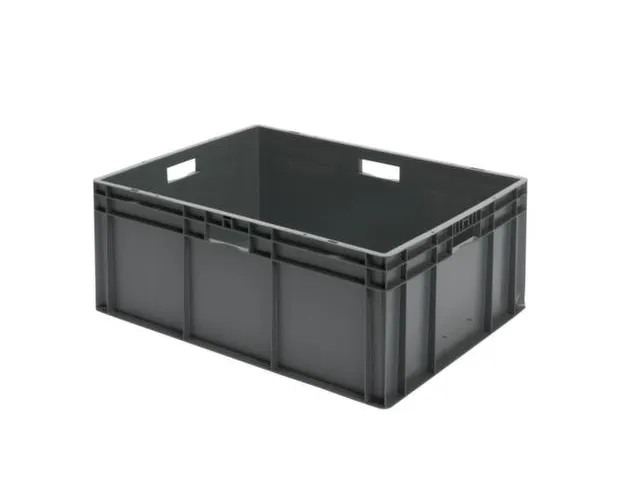 Euronorm Stapelkrat 320x800x600mm 127liter Wanden/bodem Gesl. Grijs