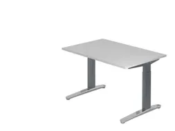 In hoogte verstelbaar bureau,HxBxD 680-850x1200x800mm,blad grijs