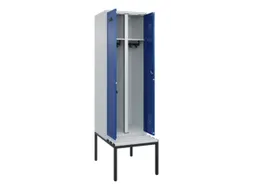 locker met bank,voor scheiding van kleding,HxBxD 2120x600x815mm,2vak