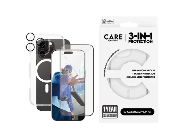 PanzerGlass | CARE by Flagship 3-in-1 Bundle iPhone 16 Pro Max,