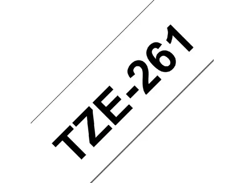 Labeltape Brother P-touch TZe-261 standaard 36mm zwart op wit