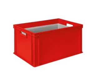 Euronorm-stapelbak,m. isoleerbox,HxLxB 320x600x400mm,65/35l,PP,rood - 3