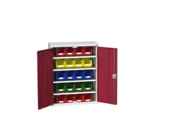 Systeemkast 1000x800x350mm 20bakken 4xlegbord RAL7035+RAL3004