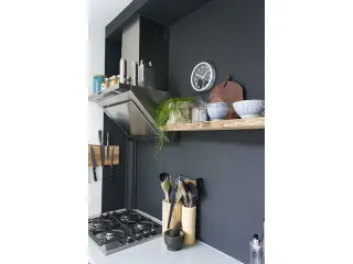 Wandklok NeXtime 'Station' Ø19cm, geborsteld aluminium zwart streep - 9