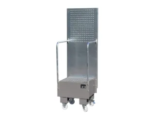 verrijdbare opvangbak,v. 1x60l vat,opvangvol. 60l,HxBxD 1775x590x570mm - 1