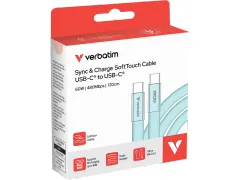 30273 VERBATIM Softtouch Kabel USB-C USB-C 1,20m 60 W blauw 480Mbit/s