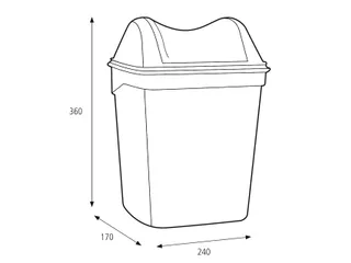 Dameshygiënebak Katrin 8 liter wit 91851 - 5