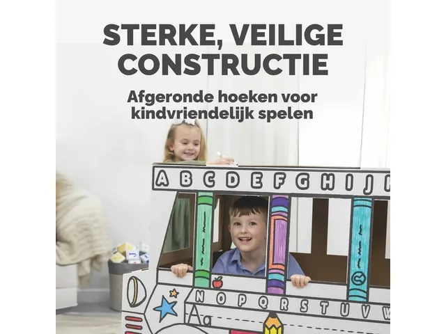Kartonnen Speelbus Bankers Box Play inkleurbaar