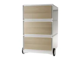 mobiel ladeblok,HxBxD 642x390x436mm,3lade(n),romp wit,front beuken