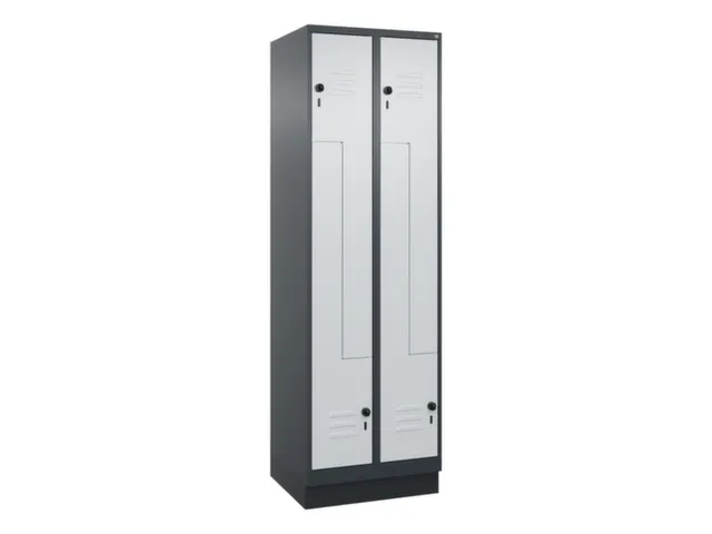 Z-garderobekast,HxBxD 1950x600x500mm,vak B 150/300mm,draaigrendel