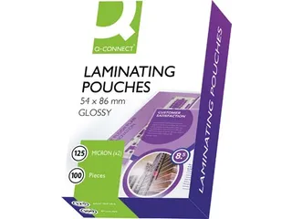 Lamineerhoes Glanzend Transparant 54x86mm 2x125mic Doos 100 Stuks - 2