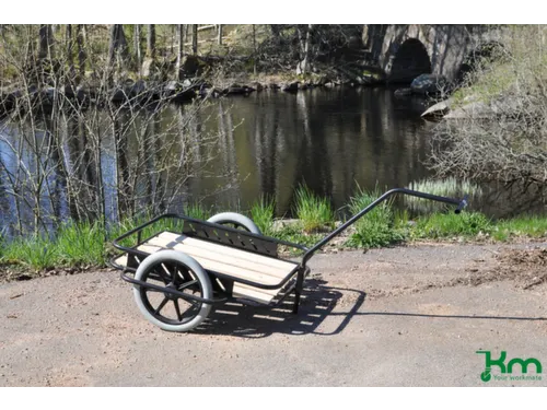 handtrekwagen,draagverm. 150kg,laadvl. LxB 820x650mm,houtplaat,zwart